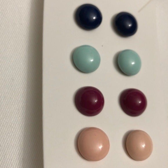 Metal Retro Style Circle Stud Earrings 4 Pairs - Picture 2 of 5